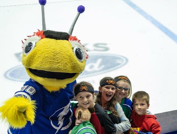 On Wednesday, April 27, Tampa Bay Lightning's Thunderbug will cross the bridge into Clearwater to pump up fans from across the bay with a lunchtime pep rally ahead of the Stanley Cup Playoffs.
