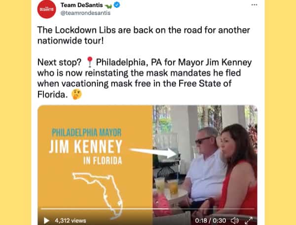 Mayor Kenney joins the ranks of AOC, CNN Anchor Don Lemon, and California Congressman Eric Swalwell, who have all openly escaped their own states’ lockdown policies to vacation in the Free State of Florida. Meanwhile in Florida – in the words of Governor DeSantis – “No Floridian will be restricted, mandated, or locked down in any possible way.”