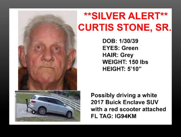 The Polk County Sheriff's Office is issuing a SILVER ALERT tonight for 83-year-old Curtis Leon Stone, Sr. of Lakeland.