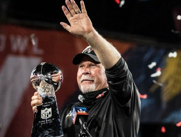 After going 7-9 with Jameis Winston as his quarterback in his first year in Tampa, Arians had Tom Brady running the offeense the past two years. The result was a combined 24-9 record and a Lombardi Trophy to cap off the 2020 season
