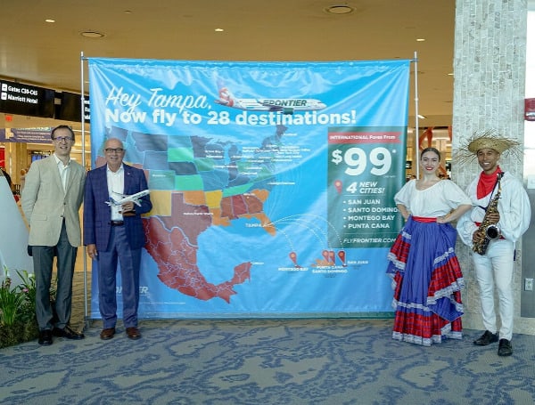 Just in time for summer, Tampa International Airport and Frontier Airlines on Tuesday announced they will launch three new international flights to Punta Cana and Santo Domingo in the Dominican Republic, Montego Bay in Jamaica, and a fourth new U.S. route between Tampa and San Juan, Puerto Rico.