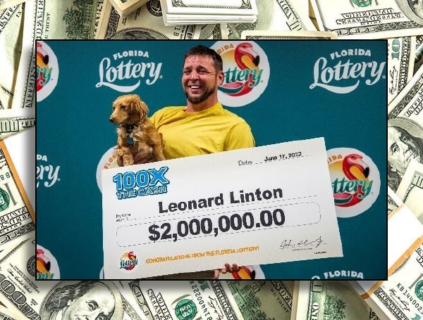 On Monday, the Florida Lottery announced that Leonard Linton, 42, of Pinetta, claimed a $2 million top prize from the 100X THE CASH Scratch-Off game at Lottery Headquarters in Tallahassee. 