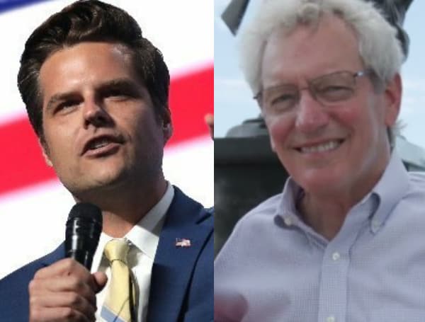 U.S. Rep. Matt Gaetz’s primary challenger continues to show that he thinks his hope of toppling the Republican incumbent lies with aligning with activists on the left.