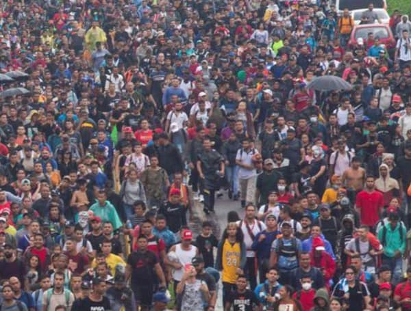 A caravan of thousands of migrants hoping to enter the United States is heading toward the U.S.-Mexico border, according to multiple reports.