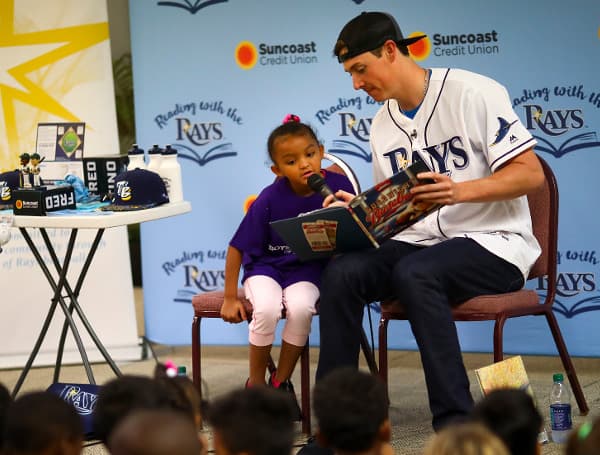 Reading with the Rays “We knew we wanted to prevent that summer slide,” said Egles. “We thought what better way to leverage our platform than to use our brand and use our players to show that reading is fun, reading is cool.”