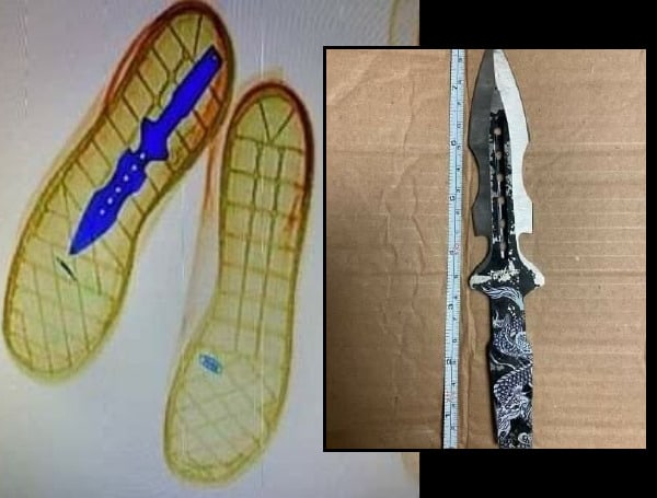 A sheriff’s deputy conducting security screenings at the Volusia County Courthouse in DeLand discovered a dagger hidden in the sole of a man’s shoe as he tried to enter the facility Friday morning.