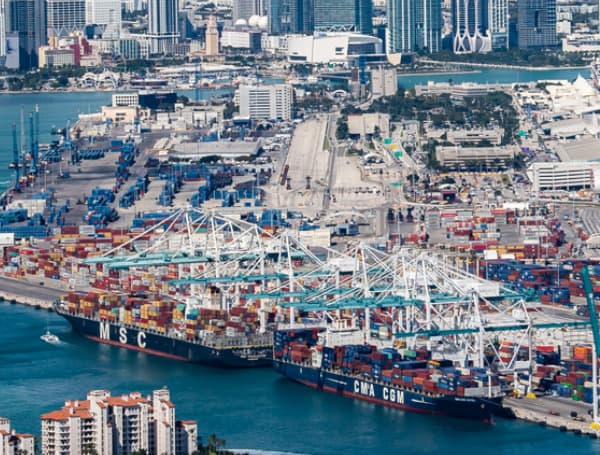Cargo handled through Florida seaports was up at least 75 percent in 2021 from before the COVID-19 pandemic, according to a report released Wednesday.