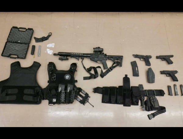 An active duty US Army soldier was arrested on Sunday after an odd series of events led investigators to a plethora of weapons and a fake bomb.