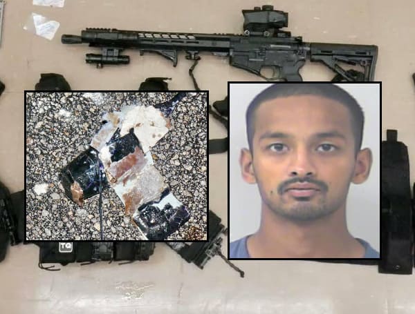 An active duty US Army soldier was arrested on Sunday after an odd series of events led investigators to a plethora of weapons and a fake bomb.