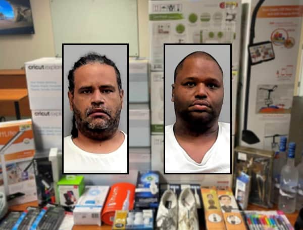 Two Florida men have been arrested after stealing crafting supplies and sewing machines, according to investigators.