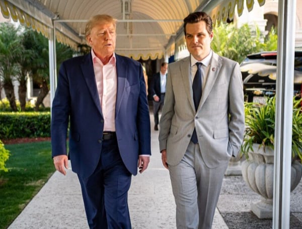 Former President Donald Trump and Florida Republican Congressman Matt Gaetz (X)