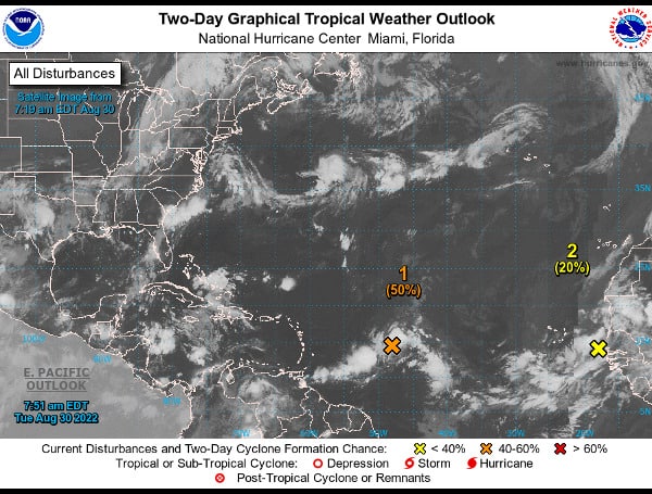 The National Hurricane Center (NHC) is closely watching two systems Tuesday east of the Florida coast.