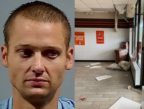 A man was arrested, dressed only in boxer shorts and socks…well to be fair, he also put on a Little Caesars apron to complete the look! This fashionista was arrested after exiting the Little Caesars drive-thru window on Navy Blvd.