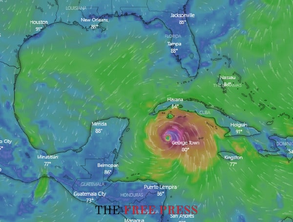 Hurricane Ian has strengthened as it moves just south of Cuba.  