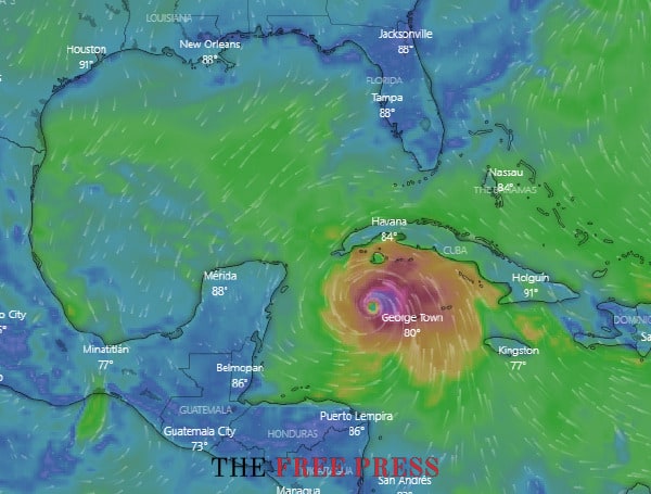 Hurricane Ian has strengthened as it moves just south of Cuba.