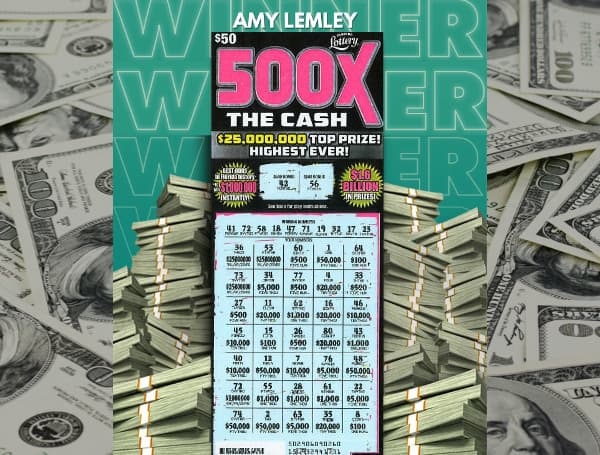 Another Florida woman wins $1,000,000 from the $50 scratch-off ticket, 500X The Cash.