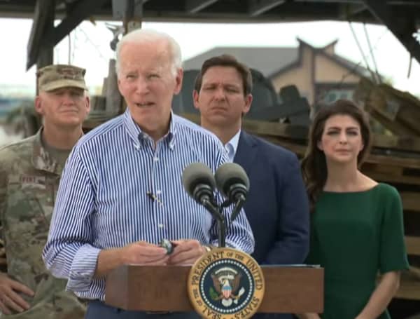 President Joe Biden praised Florida Governor Ron DeSantis' response to Hurricane Ian as "pretty remarkable" during a Wednesday visit to southwest Florida.