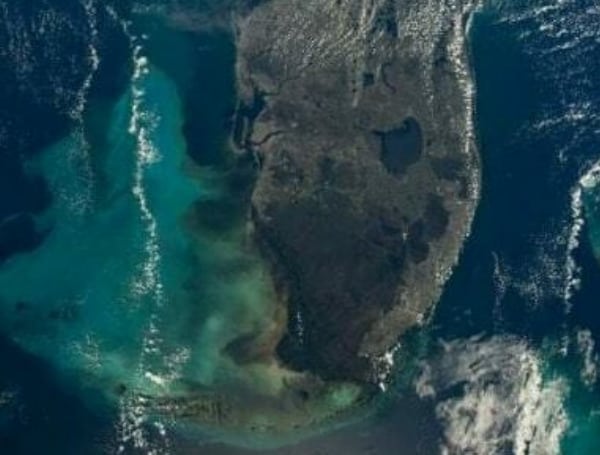 Shocking photos taken from the International Space Station show Florida ‘shedding’ the massive amounts of water it took on after Hurricane Ian made landfall last week.