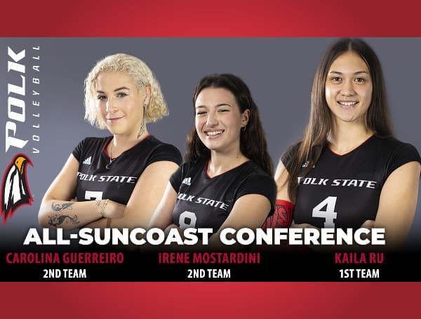 Polk State Volleyball's Ru, Guerreiro, Mostardini named All-Suncoast