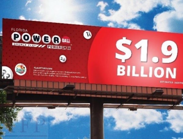 The jackpot for tonight’s Powerball drawing has rolled to an estimated $1.9 billion!