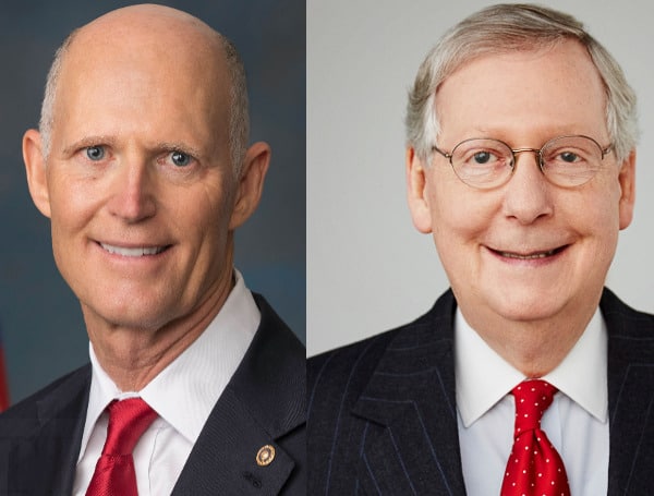 Sen. Rick Scott will seek to oust Minority Leader Mitch McConnell as the top Republican in the Senate.