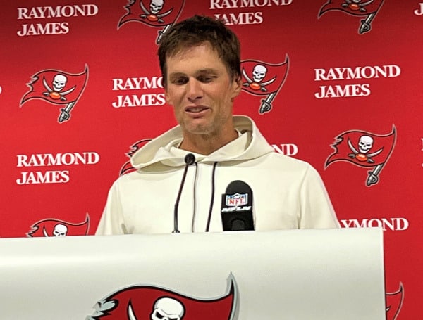 Tom Brady giving thumbs after after their win Tampa Bay Buccaneers