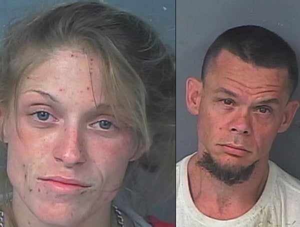  Hernando County Sheriff's deputies arrested two people early Wednesday morning on a plethora of drug and trafficking charges. 