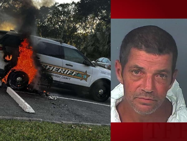 A Florida man is behind bars after setting a Sheriff's patrol vehicle on fire and "feeling bad" for doing it, according to deputies.