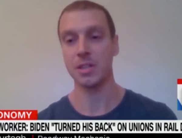 A railroad union worker criticized President Joe Biden over the legislation Congress passed to prevent a strike Friday, saying the president “forced” a rejected contract on workers.
