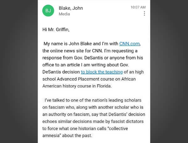 "See below for this morning's activism from @CNN. This isn't journalism--it's media malpractice. Taking a critic's dishonest position, legitimizing it with unnamed Experts™, & writing with a standard of 'guilty until proven innocent' does absolutely nothing to inform the public," tweeted Griffin Friday.