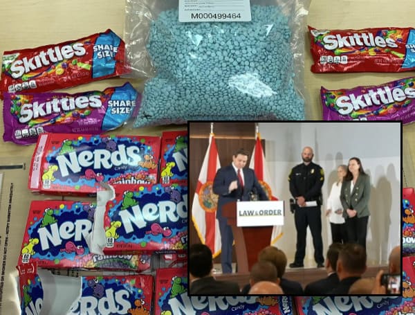 Republican Florida Governor Ron DeSantis promised Thursday that the state of Florida would deem possessing fentanyl or other drugs made to resemble candy a first-degree felony, and send those targeting children with such fentanyl to prison for life.