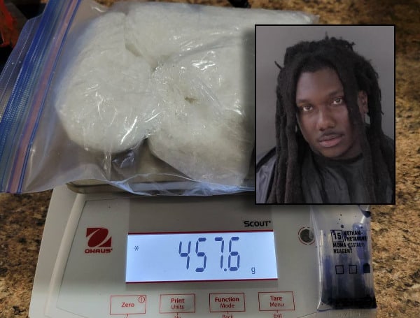 A traveling Florida drug dealer was arrested after authorities learned of a scheduled drop of dope and intercepted the goods.