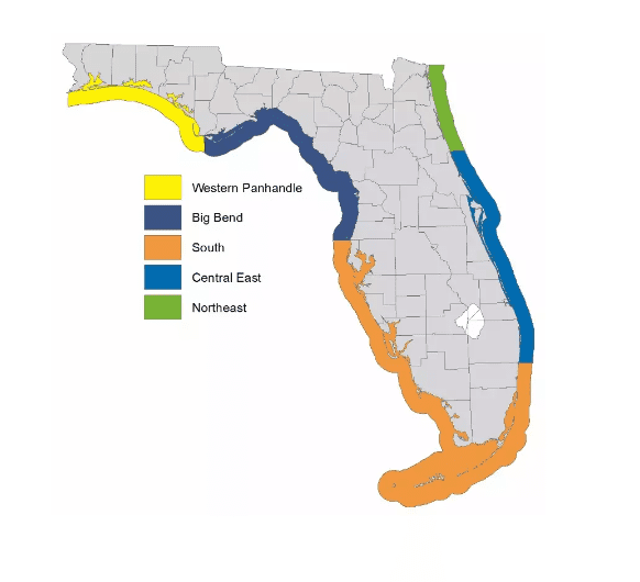 Recreational harvest of spotted seatrout closes Feb. 1 in the Western Panhandle Management Region (Escambia County through the portions of Gulf County west of 85 degrees 13.76 minutes west longitude but NOT including Indian Pass or Indian Lagoon). 