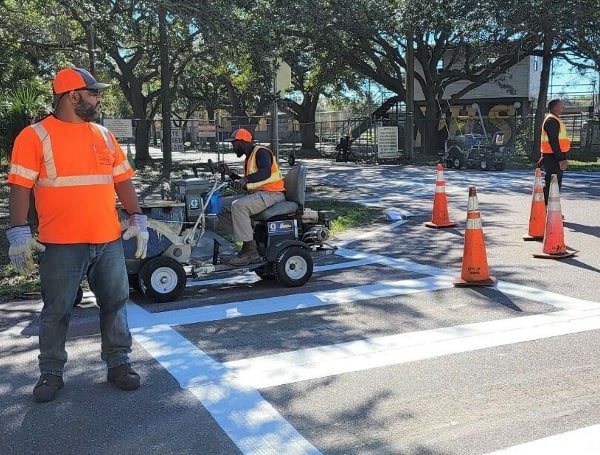 The City of Tampa Mobility Team recently installed new All-Way-Stop intersections and crosswalks near Plant High School, making it safer for students, teachers, and staff to cross the street.