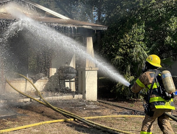 Tampa Fire Rescue responded to a structure fire at the 5000 block of E. 32nd Ave at 11:08am, on 1/11/22. Crews found a single story residential home, 80% involved with heavy smoke and flames coming from the home. There were four occupants inside. Three of the four were able to exit the structure upon our arrival.