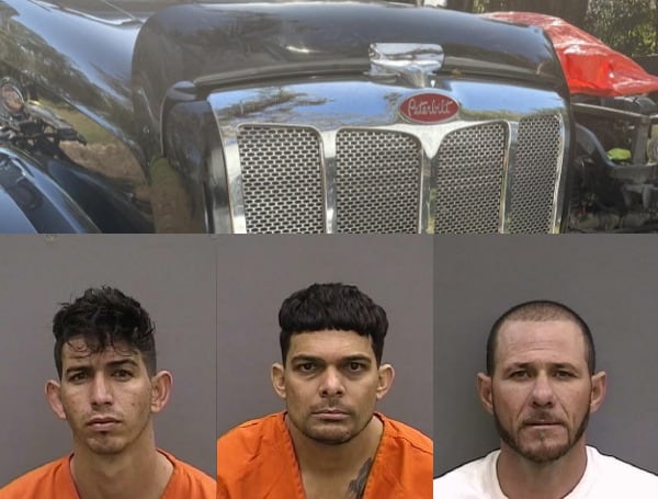 Three suspects have been arrested after Hillsborough County deputies find nine stolen vehicles, including three semi-trailers.