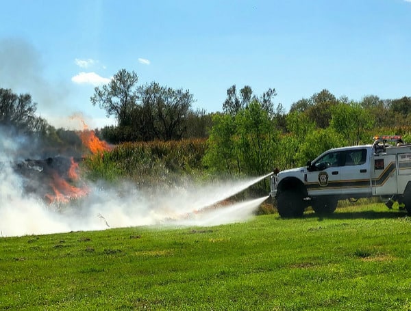 Hillsborough County Fire Rescue is on the scene of an approximately 50-acre brush fire at the Hillsborough County Sheriff's Office training grounds off SR39 in Lithia.