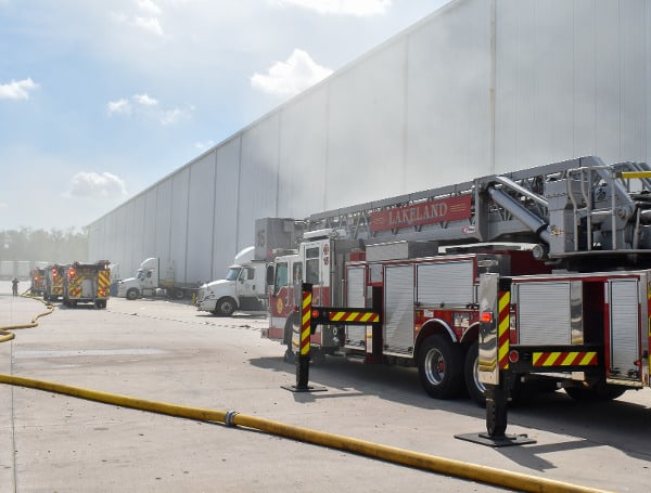 Lakeland Fire Department (LFD) responded to a commercial structure fire at Carpenter Co. at 5150 Frontage Rd S, Feb 21, around 12:15 PM. LFD fire crews arrived at an industrial warehouse with heavy smoke showing and an evacuation in progress.