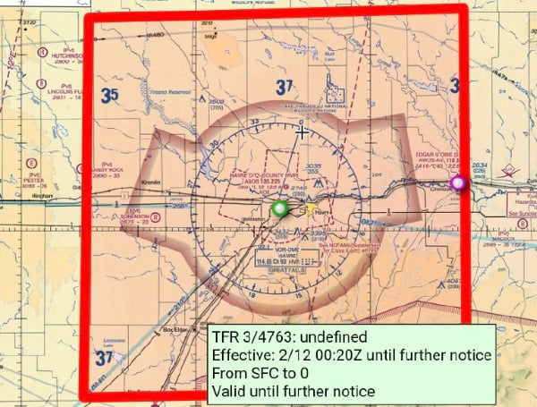 The Department of Defense (DOD) imposed a flight restriction over Montana to investigate a possible fourth object flying over Montana but could not make a positive identification, according to a statement.