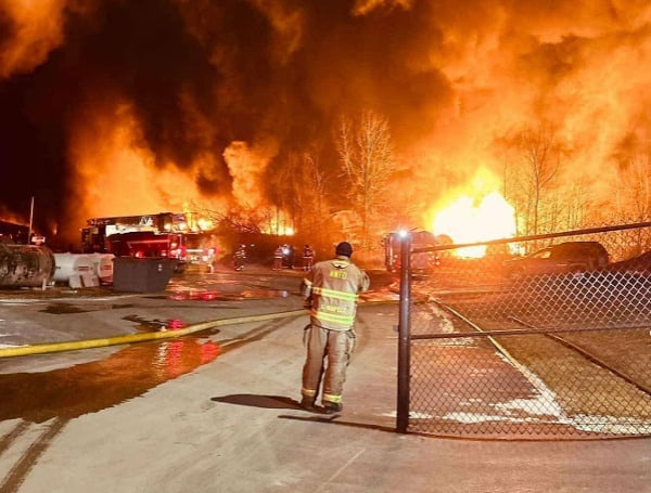 A train derailment Friday night sparked a massive fire in East Palestine, Ohio, a town about an hour from Pittsburgh, Pennsylvania.