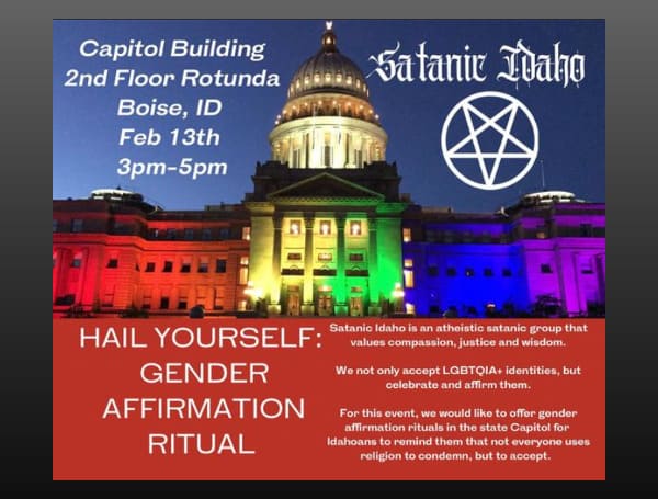 Satanic Idaho, a self-described atheist organization, is hosting a “gender-affirming ritual” Monday to remind the LGBTQ community that “not everyone uses religion to condemn,” according to a post on the group’s Facebook page.