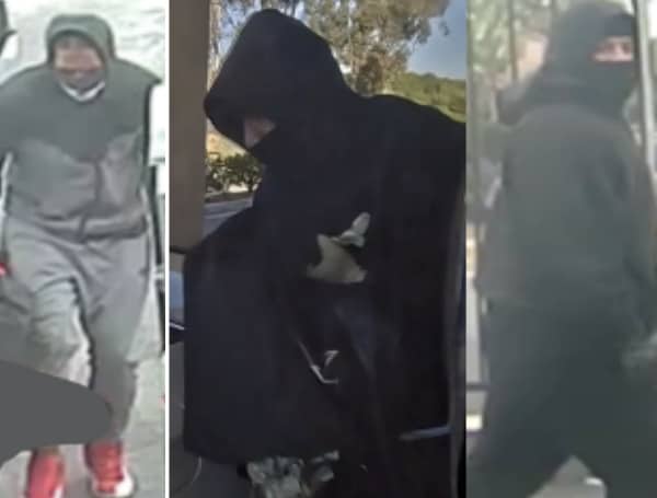 The group has been nicknamed the Chesapeake Bandits since investigators believe the group is meeting and staging the robberies at a residence on Chesapeake Avenue in the West Adams neighborhood of Los Angeles.