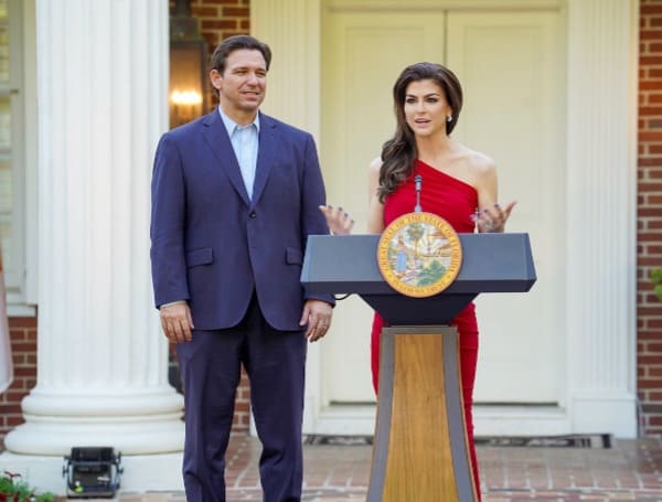 Florida Gov. Ron DeSantis with First Lady Casey DeSantis. Courtesy of the Governor's Press Office
