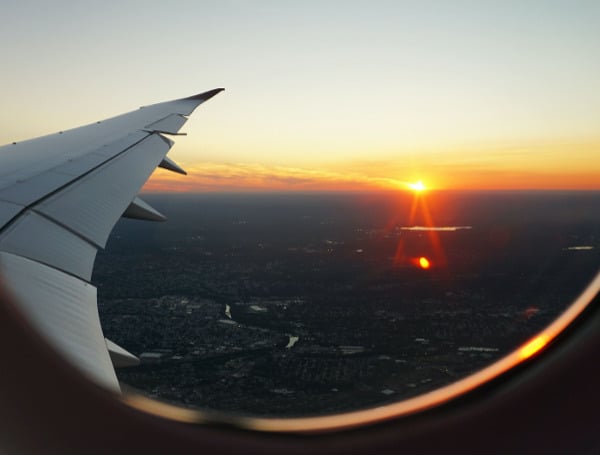 World Travel Flight Plane Sunset