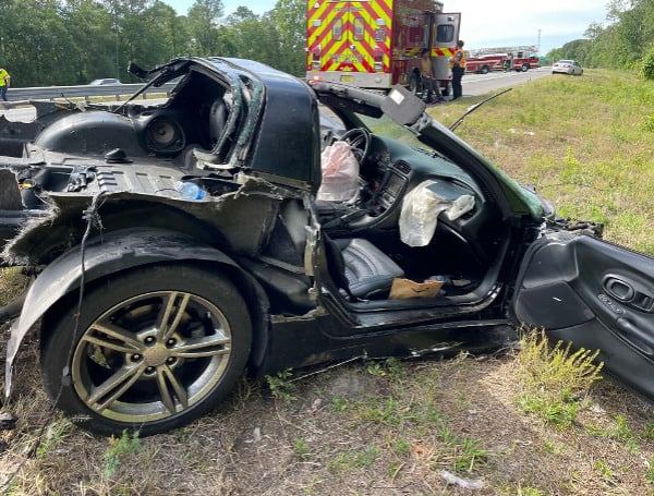 An 18-year-old man and woman from Spring Hill were airlifted to an area hospital after a crash on I-75 on Wednesday.