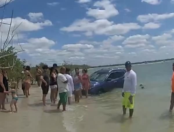 A Florida woman was arrested for reckless driving and DUI while driving on a beach, nearly hitting several people, including children.