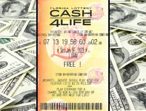 The Florida Lottery announced Tuesday that Geetal Patel, 43, of Cape Canaveral, claimed a $1,000 a Week for Life prize from the multi-state Draw game, CASH4LIFE®, from the January 7, 2023 drawing.