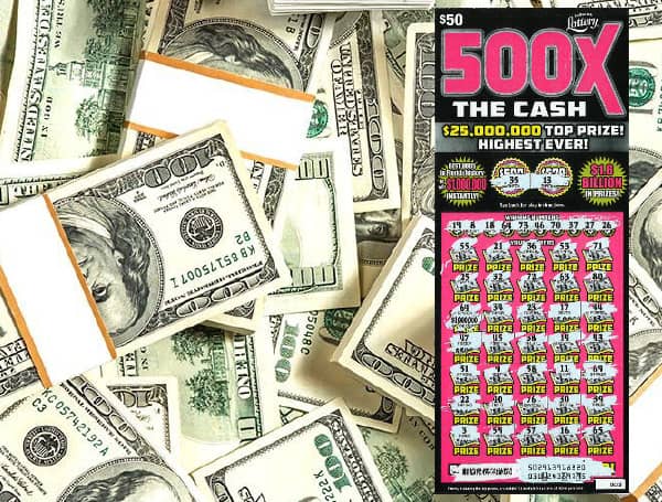 The Florida Lottery announced Monday that John Frint, of Dunnellon, claimed a $1 million prize from the 500X THE CASH Scratch-Off game at the Lottery’s Gainesville District Office.
