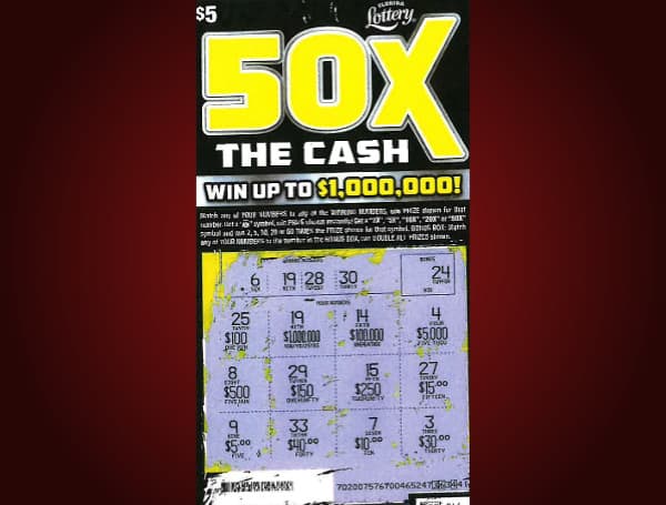 Turning $5 into $1,000,000 became a reality for one Florida man as The Florida Lottery announced that Robert Degrace, of Largo, claimed a $1 million top prize from the 50X THE CASH Scratch-Off game at Lottery Headquarters in Tallahassee. 