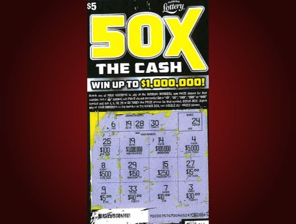 Turning $5 into $1,000,000 became a reality for one Florida man as The Florida Lottery announced that Robert Degrace, of Largo, claimed a $1 million top prize from the 50X THE CASH Scratch-Off game at Lottery Headquarters in Tallahassee.